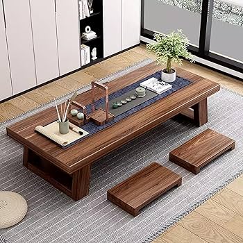 Amazon.co.jp: KUNOGH(小さな店)和風座卓、無垢材日本茶フロア